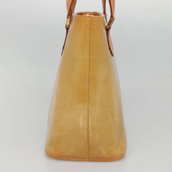 LOUIS VUITTON Monogram Vernis Houston Hand Bag Beige M91004 LV Auth SW1452 - Picture 5 of 16